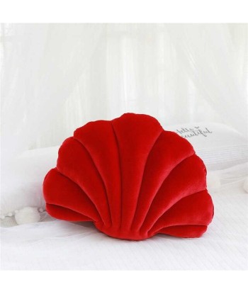 Coussin Coquillage  Rouge une grave pollution 