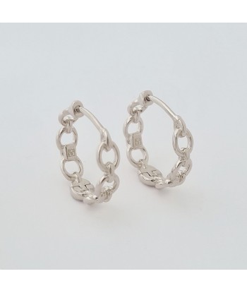 Boucles d'Oreilles Classica - Créoles Argent 925 Rhodié - 2,3 cm en linge