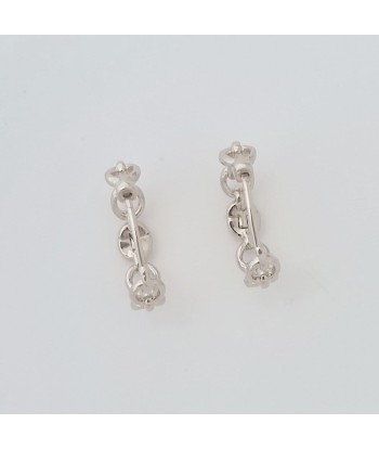 Boucles d'Oreilles Classica - Créoles Argent 925 Rhodié - 2,3 cm en linge