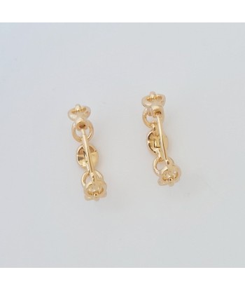 Boucles d'Oreilles Classica - Créoles Plaqué Or 18K - 2,3 cm brillant des détails fins