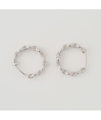 Boucles d'Oreilles Classica - Créoles Argent 925 Rhodié - 2,3 cm en linge