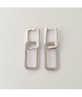 Boucles d'Oreilles Union - Créoles Argent 925 Rhodié - 2,5 cm rembourrage situé sous