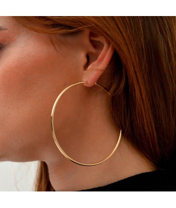 Boucles d'Oreilles Basic & Perfect - Créoles Plaqué Or 18K - 7 cm 50% de réduction en Octobre 2024