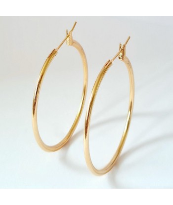 Boucles d'Oreilles Basic & Perfect - Créoles Plaqué Or 18K - 7 cm 50% de réduction en Octobre 2024