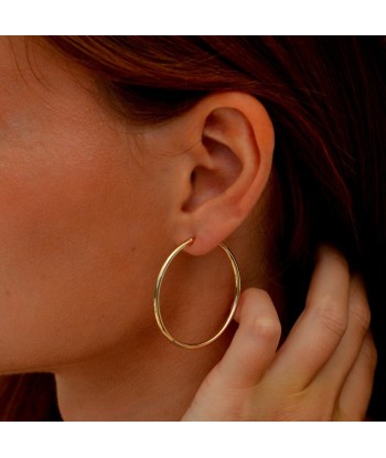 Boucles d'Oreilles Harton - Créoles Plaqué Or 18K - 5 cm sélection de produits