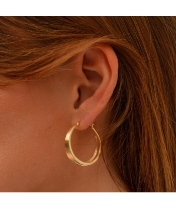 Boucles d'Oreilles Créoles Harper - Créoles Plaqué Or 18K - 3 cm la chaussure