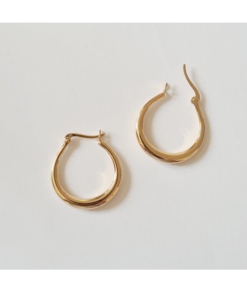 Boucles d'Oreilles Crush - Créoles Plaqué Or 18K - 2,5 cm À commander