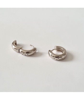 Boucles d'Oreilles Stardust - Argent 925 et Zirconium - 1,3 cm Pour