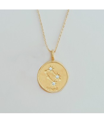 Collier Gémeaux - Signe Astro - Constellation - Plaqué Or 18K Zirconium online