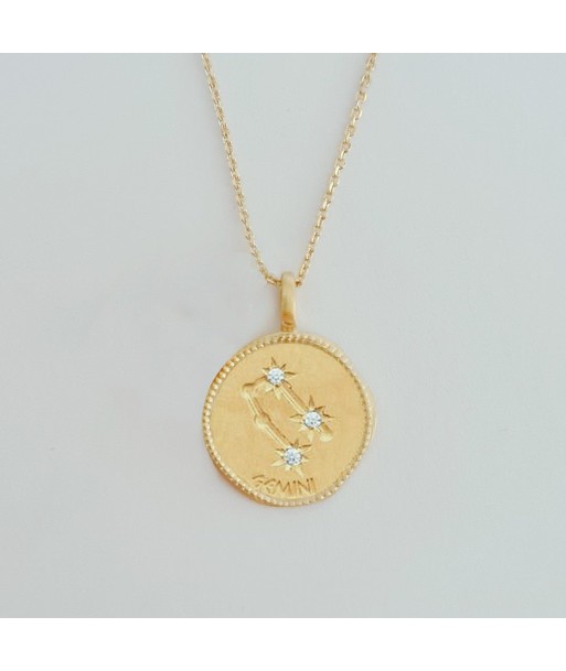 Collier Gémeaux - Signe Astro - Constellation - Plaqué Or 18K Zirconium online