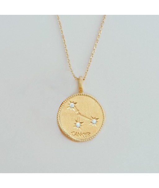 Collier Cancer - Constellation - Plaqué Or 18K Zirconium En savoir plus