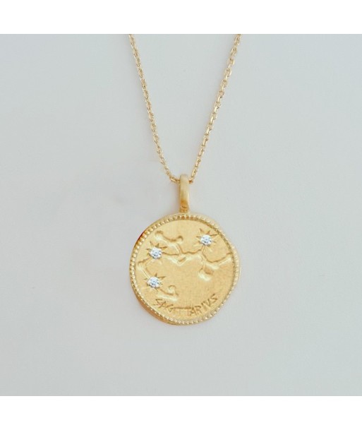 Collier Sagittaire - Signe Astro - Constellation - Plaqué Or 18K Zirconium chez Cornerstreet bien 