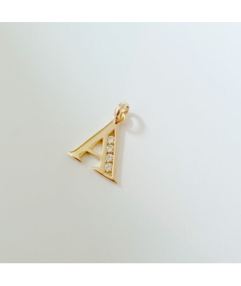 Collier Lettre A - Basic & Perfect - Plaqué Or 18K Zirconium soldes