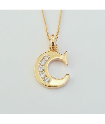 Collier Lettre C - Basic & Perfect - Plaqué Or 18K Zirconium vous aussi creer 