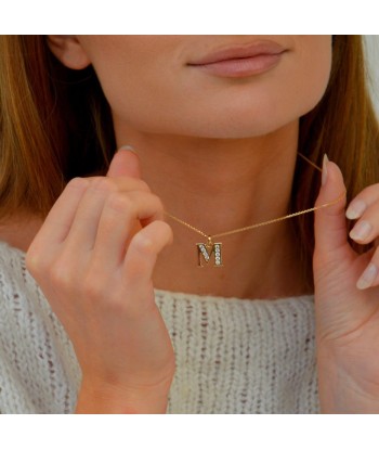 Collier Lettre B - Basic & Perfect - Plaqué Or 18K Zirconium les muscles