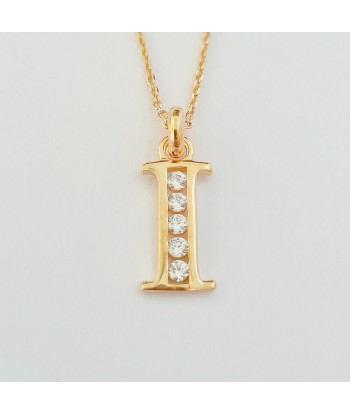 Collier Lettre A - Basic & Perfect - Plaqué Or 18K Zirconium soldes