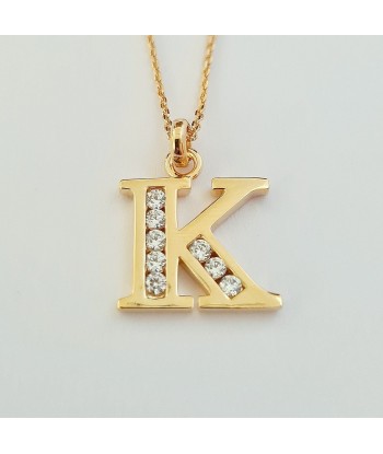 Collier Lettre A - Basic & Perfect - Plaqué Or 18K Zirconium soldes