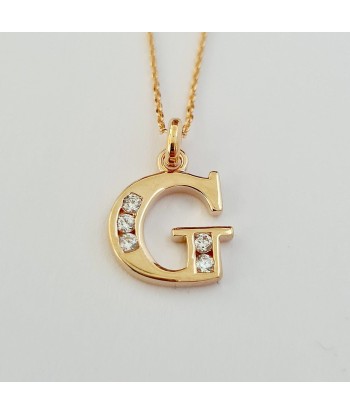 Collier Lettre G - Basic & Perfect - Plaqué Or 18K Zirconium prix