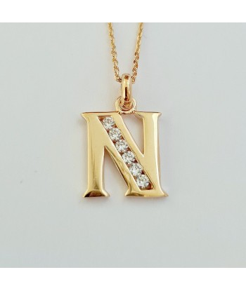 Collier Lettre A - Basic & Perfect - Plaqué Or 18K Zirconium soldes