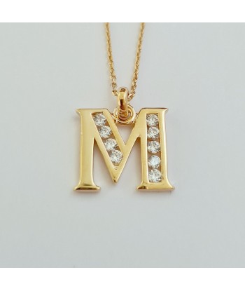 Collier Lettre A - Basic & Perfect - Plaqué Or 18K Zirconium soldes