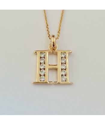 Collier Lettre F - Basic & Perfect - Plaqué Or 18K Zirconium en stock