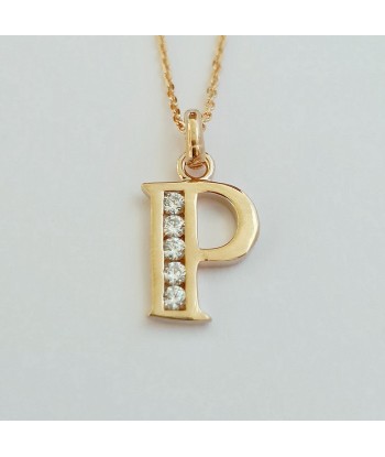 Collier Lettre F - Basic & Perfect - Plaqué Or 18K Zirconium en stock