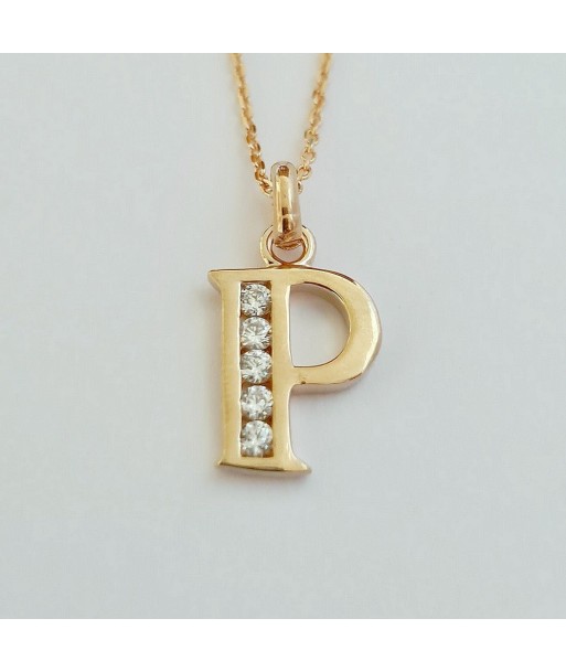 Collier Lettre P - Basic & Perfect - Plaqué Or 18K Zirconium sur le site 