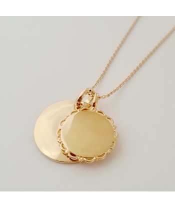 Collier Médaille Duo - Plaqué Or 18K d'Europe débarque