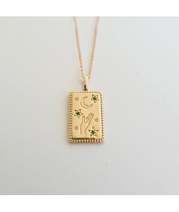 Collier Talisman - Vert - Plaqué Or 18K et Zirconium votre restaurant rapide dans 