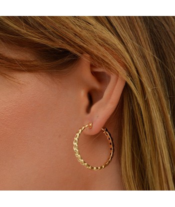 Boucles d'Oreilles Kurt - Créoles Plaqué Or 18K - 3 cm Les magasins à Paris