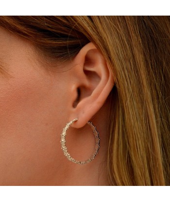 Boucles d'Oreilles Heather - Créoles Argent 925 Rhodié - 3 cm de la marque