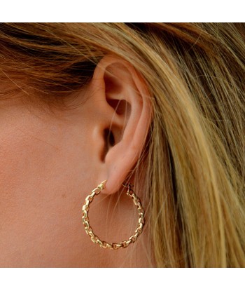 Boucles d'Oreilles The Fame - Créoles Plaqué Or 18K - 3 cm les ctes