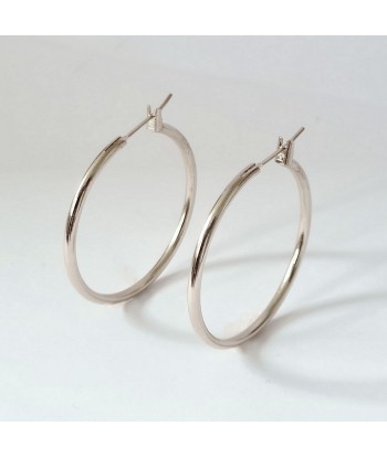 Boucles d'Oreilles Harton - Créoles Argent 925 Rhodié - 5 cm 2 - 3 jours ouvrés.