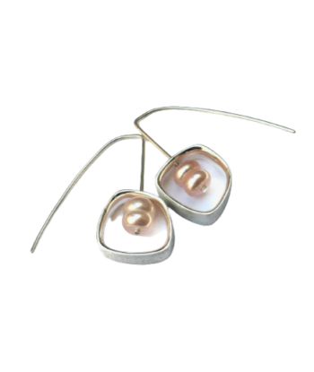 Boucles Tournimilb - Deux perles rosées À commander