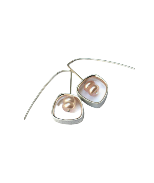 Boucles Tournimilb - Deux perles rosées À commander