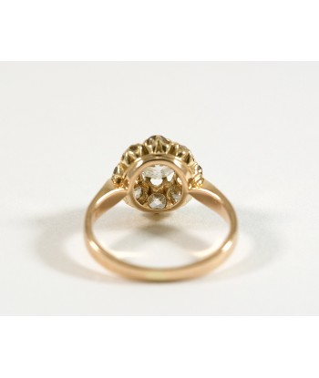 Bague marguerite or jaune et diamant de la marque