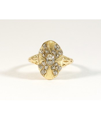 Bague marquise or jaune et diamant outlet