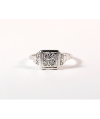 Bague 1930 or platine et diamants à prix réduit toute l'année