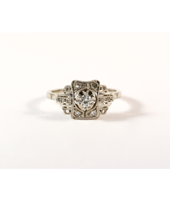 Bague 1930 or gris, platine et diamants acheter