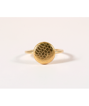 ReCréation Bague or jaune gravure imprimé animal des créatures d'habitude