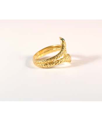 Bague Double Serpents or jaune et pierres vertes Vous souhaitez 