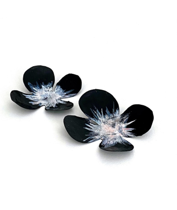 Boucles d'oreilles Fleurs noires Venez découvrir notre 