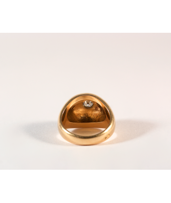 Bague Boule Or jaune et diamant de technologie