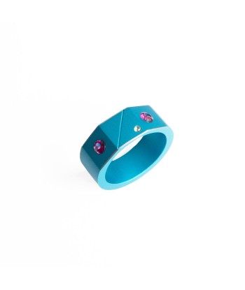 Bague H bleue de votre