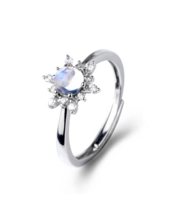 Bague Pierre de Lune femme "Rayons Lunaires" Pour